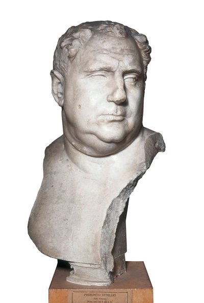 Art romain : Buste de Vitellius (15-69) empereur romain, 2e siècle - Roman