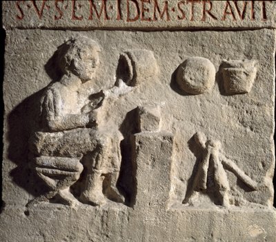 Bas-relief représentant une échoppe de potier. 1er siècle ap. J.-C. Rome, Museo della Civilta Romana - Roman