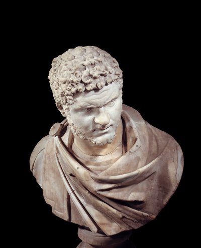 Art romain : buste en marbre de Caracalla (188-217), empereur de 211 à 217 après J.-C. Paris, Musée du Louvre - Roman