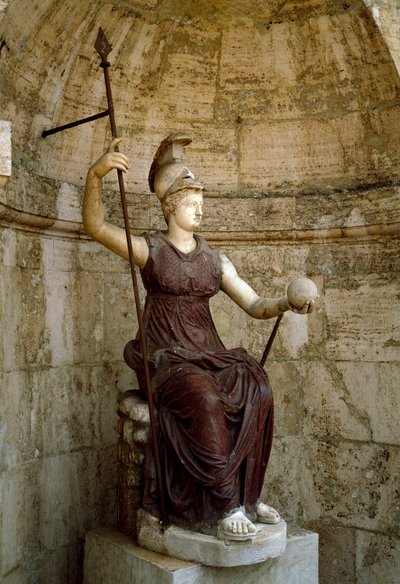 Art romain : la déesse Rome levant l