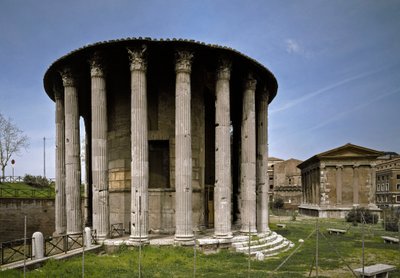 Art romain : vue du temple d