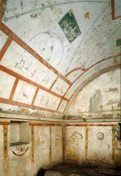 Art romain : vue du tombeau de Caivano - Roman