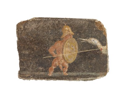 Fragment de peinture murale romaine, vers 1er-2e siècle - Roman