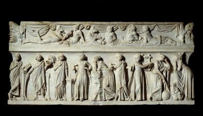 Sarcophage des Muses : représentation des muses déesses des arts et des lettres - Roman