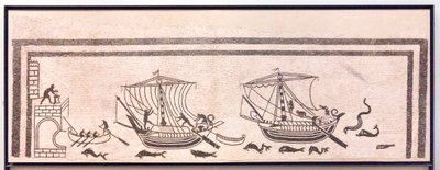 Navires approchant un port - Roman