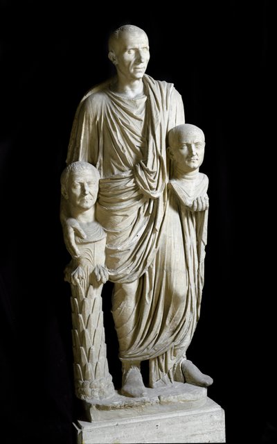 Statue Barberini : Patricien portant les bustes de deux ancêtres - Roman