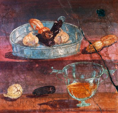 Nature morte avec ail, dattes et miel, deux pièces d