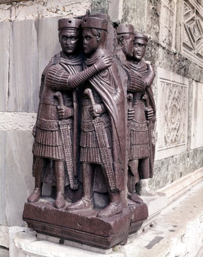 Tétrarques. Sculptures en porphyre rouge du 4ème siècle. Venise, place Saint-Marc - Roman