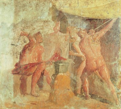 La Forge de Vulcain, de la Maison VII, Pompéi, c.50-79 AD - Roman