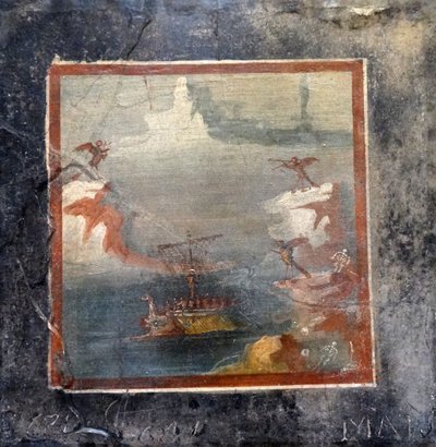 Ulysse résiste aux chants des sirènes (fresque) - Roman
