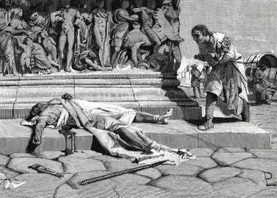 Le cadavre de Publius Clodius Pulcher (92-52 av. J.-C.) trouvé sur la via appia à Rome - Roman
