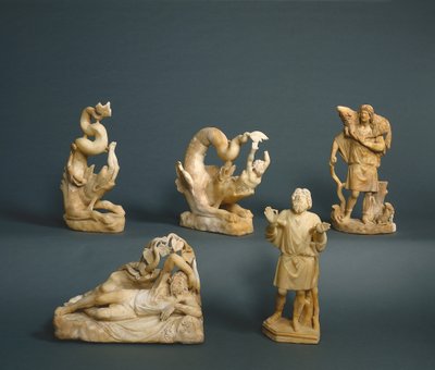 Jonas avalé, Jonas rejeté, Jonas sous la vigne, Jonas priant, 280-290 - Roman Imperial Period