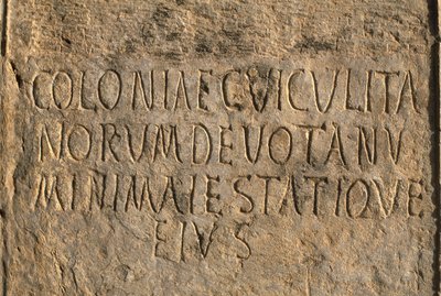 Inscription latine avec le nom de la colonie Cuicul, Haut Empire (27 av. J.-C.-395 apr. J.-C.) - Roman Imperial Period
