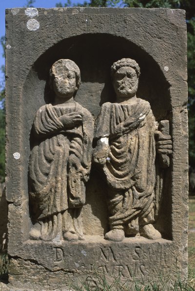 Stèle avec deux figures humaines, Haut Empire (27 av. J.-C.-395 ap. J.-C.) - Roman Imperial Period
