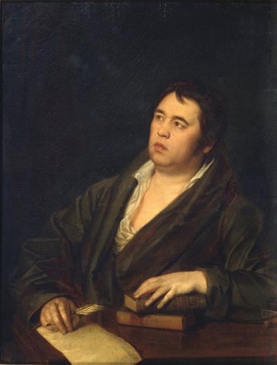 Portrait du poète Ivan A. Krylov, 1769-1844 - Roman Maximovich Volkov