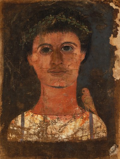 Linceul de momie avec portrait peint d
