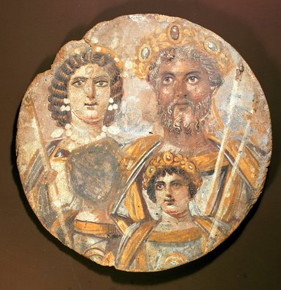Tondo: Panneau de la famille de Septime Sévère - Roman Period Egyptian