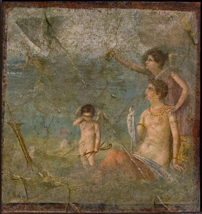 Ariane et Thésée, 1ère moitié du 1er siècle après J.-C. - Roman Pompeian wall painting.