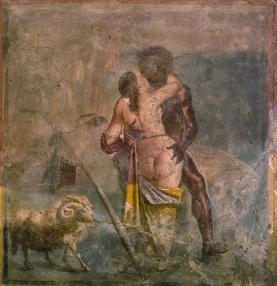 Galatée et Polyphème, 1er siècle - Roman Pompeian wall painting.