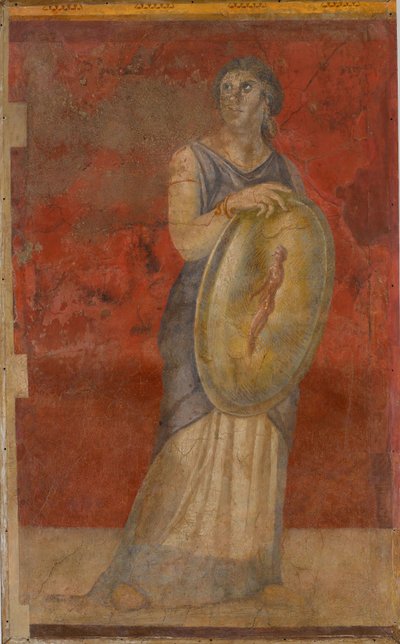 Femme debout tenant un bouclier - Roman Republican Period
