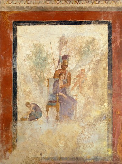 Fresque représentant Arès et Aphrodite, de la Maison de l