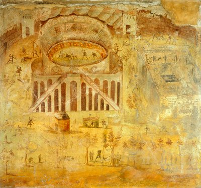 Fresque représentant une querelle entre Pompéiens et Nocérins dans l