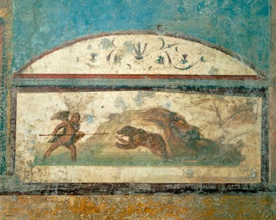 Fresque montrant une scène de chasse, Maison de l