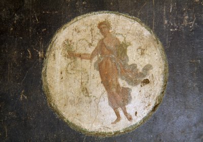 Fresque avec médaillon, aile droite de la Maison des Vettii, Pompéi (Liste du patrimoine mondial de l
