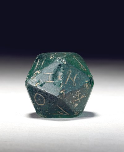 Dé à jouer, vers 2e siècle après J.-C. (verre) - Roman Roman