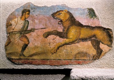 Gladiateur combattant un lion - Roman Roman