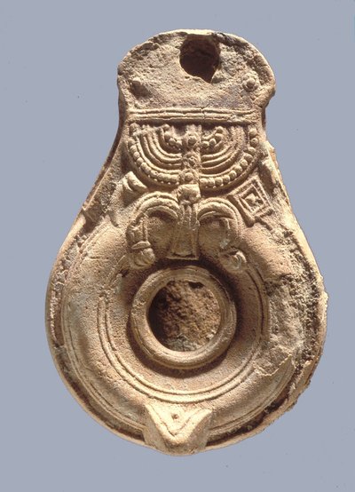 Lampe à huile juive (terre cuite) - Roman Roman