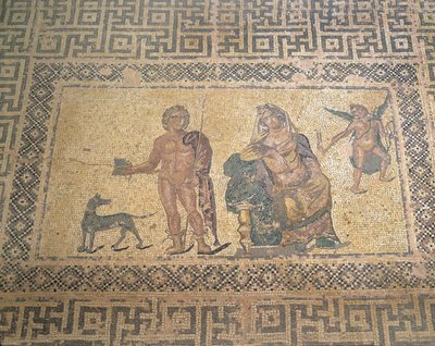 Mosaïque représentant Hippolyte et Phèdre, Maison de Dionysos, Villa romaine, Paphos, Chypre - Roman Roman