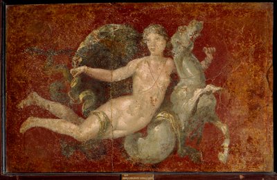 Art romain : une femme chevauchant un hippocampe - Roman Roman