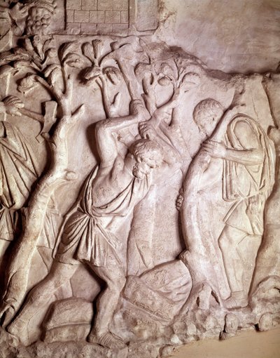 Art romain : scène de défrichage, bas-relief - Roman Roman