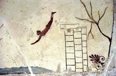 Peinture murale romaine de la tombe dite du plongeur - Roman Roman