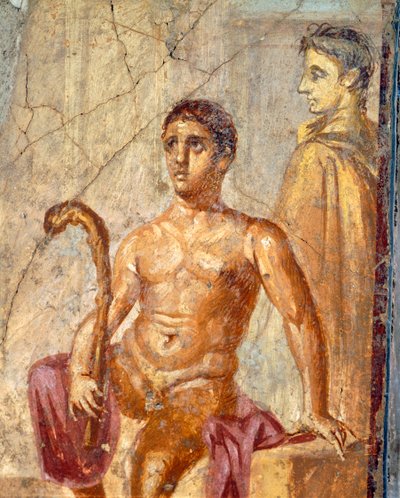 Séléné et Endymion, fresque de la Maison du Centenaire, Pompéi, Campanie, Civilisation Romaine - Roman Roman