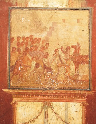 Cheval de Troie, fresque de la Maison de Ménandre, Pompéi, Campanie, Civilisation romaine - Roman Roman
