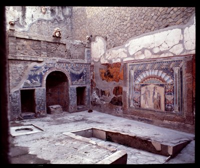 Vue du triclinium de la casa di Nettuno e Anfitrite, 5e siècle av. J.-C.-1er siècle apr. J.-C. - Roman Roman