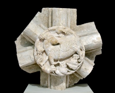Un agneau, voûte de la chapelle Saint Laurent - Romanesque