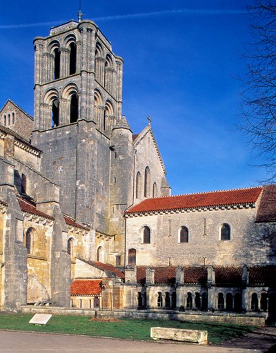 Basilique de Vézelay (Yonne, Bourgogne), vue de l