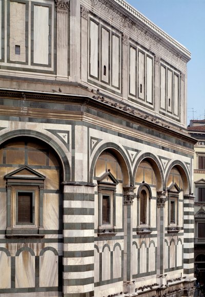 Vue extérieure du baptistère Saint-Jean-Baptiste (baptistère de Florence) - Romanesque