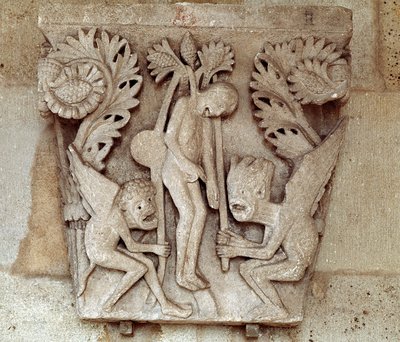 La pendaison de Judas (chapiteau sculpté) - Romanesque