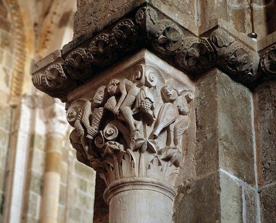 Représentation des Vents (chapiteau sculpté) - Romanesque