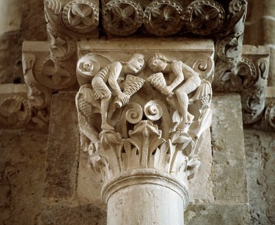 Représentation des Vents (chapiteau sculpté) - Romanesque