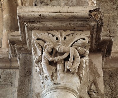 La mort de Caïn (chapiteau sculpté) - Romanesque