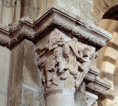 La vision de saint Antoine de Padoue (chapiteau sculpté) - Romanesque