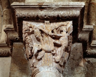 La vision de saint Antoine de Padoue (chapiteau sculpté) - Romanesque