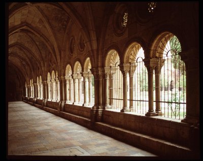Vue du cloître de la Cathédrale Sainte Thècle à Tarragone - Romanesque