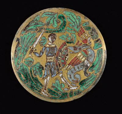 Guerrier combattant un dragon, vers 1170-1180 - Romanesque