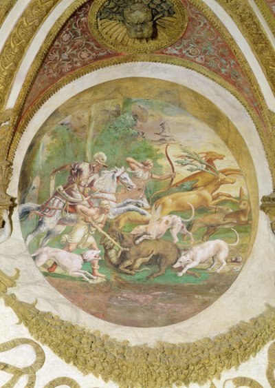 Chambre des Vents, chasse au cerf et au sanglier - Romano Giulio